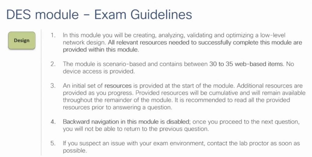 DES module-Exam Guidelines - 1