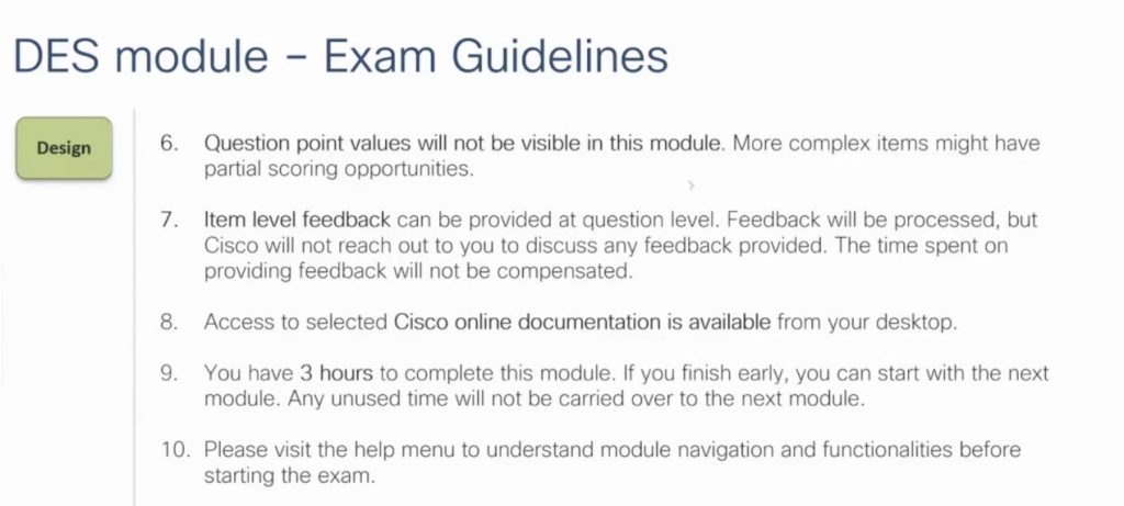 DES module-Exam Guidelines - 2