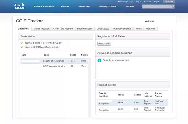 Step by Step Guide -Cisco CCIE LAB Booking Process