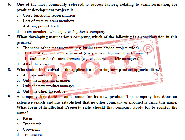 NPDP Latest Test Cram