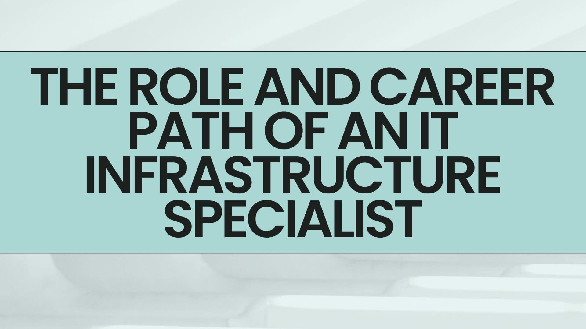 The Role and Career Path of an IT Infrastructure Specialist